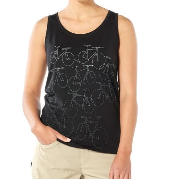 ICEBREAKER Tech Lite Full Cycle black bicycle will women’s tank M - Picture 2 of 8